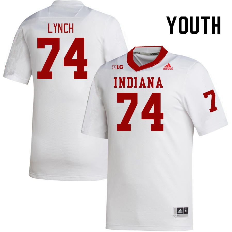 Youth #74 Bray Lynch Indiana Hoosiers College Football Jerseys Stitched-White